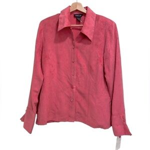 NWT Morgan Cole Pink Ladies Blouse Size Medium